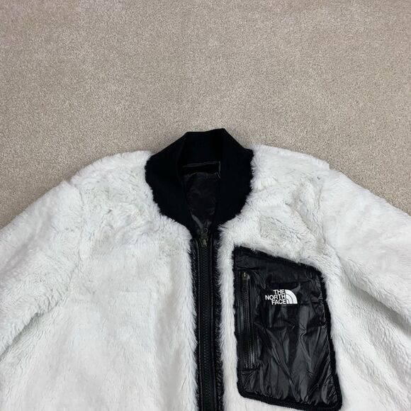 The North Face Women's Reversible Terra Metro Bomber Jacket Faux Fur Size Small - Picture 11 of 16